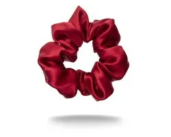 Scrunchie van 100% moerbeizijde - mulberry Silk - haar elastiek zonder haarbreuk - luxe scrunchie dames - Walure Aesthetics - medium size - lippenstift rood