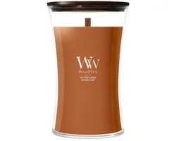 WoodWick Hourglass - Saffron Smoke - Grande Bougie Parfumée - 130 heures de combustion