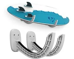 Surfboard Rack Muurbevestiging voor Surfplanken en Paddleboards - Grijs