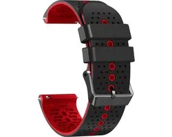 Bracelet en Siliconen - adapté pour Garmin Venu 2 et Vivoactive 4 - noir-rouge