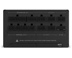 NZXT C850 Gold - ATX12V v3.1, EPS12V v2.92 - 80 Plus Gold - 850 Watt - Modulaire - PFC actif - Mode zéro ventilateur - Ventilateur FDB - noir