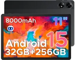 Tablette Android 15 pouces DOOGEE Tab G6+ 11" FHD+ 90 Hz avec carte SIM 32 Go + Go Unisoc T7280 8 000 mAh, double haut-parleur - Zwart