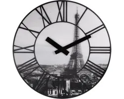 NeXtime NE-3004 Wandklok Dia. 39 Cm, Plastic, 3D, Grijs, 'La Ville'