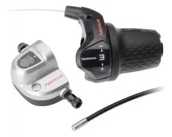 Revo Shifter Shimano Nexus SL-3S42E 3-Sp avec câbles et Clickbox - noir (emballage atelier)