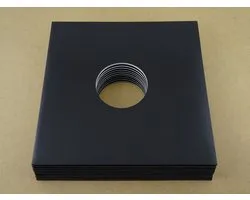 10 Stuks LP kartonnen buitenhoezen zwart (GOEDE KWALITEIT, 300gr karton) met 2 middengaten - hoezen, platenhoezen, beschermhoes, cardboard sleeve, outer cover, maxi-singles, lps vinyl platen, 12", 12 inch