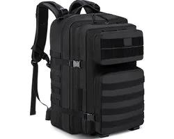 YONO Tactical Backpack - Militaire Rugzak - Tactische Wandelrugzak - Leger - 45L - Zwart