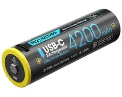 Batterie Li-Ion rechargeable USB Nitecore NL2142LTHPR 21700 4200mAh