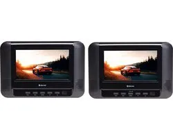 Denver Lecteur DVD Portable Voiture - 7 pouces - 2 écrans - Incl. Support d'appui-tête - MTW793