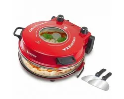 Four à pizza électrique Beper 1200W - Machine à pizza jusqu'à 400°C - Pierre réfractaire - 31cm - Minuteur - pour pizza fraîche et surgelée