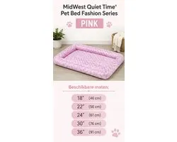 MidWest Quiet Time Pet Bed Fashion Series Pink 91 cm