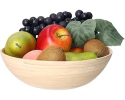 Coupe à fruits Kesper - bambou - D25 x H8 cm - plat de service - rond - bois