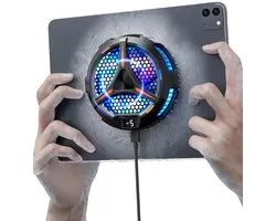 IPad Cooler - Magnetische Tablet Cooler voor iPad/Surface Pro/Samsung Tab, Compatibel voor Steam Deck, Universele Radiator met Temperatuurweergave voor Mobile Gaming, Tiktok Live Streaming