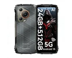 Blackview BL7000 - Smartphone Robuste IA - 5G - 24GB RAM - 512GB ROM - écran 6.78 pouces 120Hz - Téléphone Robuste - IP68 Étanche - Vision Nocturne - Android 15 - NFC - GPS - Zwart