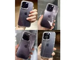 Luxe transparante glitterhoes - Geschikt voor iPhone 15Pro Max - Transparant - Siliconen - Telefoonhoesje - Telefoonbeschermhoes - Mooie glans - D1.1
