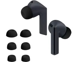kwmobile 6x coque pour écouteurs intra-auriculaires compatible avec Samsung Galaxy Buds 3 FE - Embouts de remplacement en silicone noir - 3 tailles