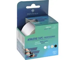 Mövibrace - Sporttape – Niet-Elastische Athletic Tape – Stevige Fixatie – Met de Hand Afscheurbaar – 3,8 cm x 10 m - Wit