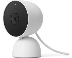 Google Nest Cam, Caméra de sécurité IP, Intérieure, Avec fil, Danois, Allemand, Néerlandais, Anglais, Espagnol, Finlandais, Français, Italien, Japonais,..., Mur, Blanc