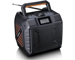 LENCO ODR-160GY - Radio DAB+/ FM portable outdoor puissante avec Bluetooth- Résistant à l'eau IPX5 - Grijs