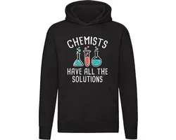 Les chimistes ont toutes les solutions Sweat à capuche | chimie | sciences naturelles | laboratoire | laboratoire | Solution | l'école | travail | Unisexe | Pull | Sweat | Capuche | Noir
