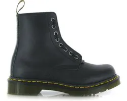 Dr. martens 1460 Pascal Front Zip Dames Veterboots - Mat Zwart - Maat 39