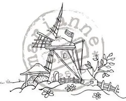 Marianne Design - Els Wezenbeek - Clearstamp - stempel Molen - EWS2201.