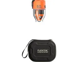 FLEXTAIL MAX PUMP 3 - Pompe à air rechargeable 2-en-1 haute vitesse et lampe de poche légère couleur ORANGE avec étui rigide.