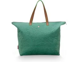 Pip Studio - Tilda - Quiltey Days - Shopper - Groen - Fluweel / Polyester - 66x20x44cm