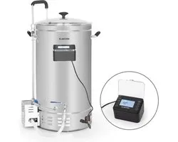 Klarstein Bierbrouwset, Bierbrouwinstallatie, Maischketel voor bier brouwen, Bier-zelfbrouwset, Brouwketel circulatiepomp, Touch-paneel, Timer, Roestvrij staal, 2500 W, Gistvat 35 L