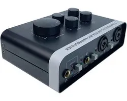 Audio Interface - Geluidskaart Mixer - Muziek Opnemen - 24 Bit 192kHz Studio Kwaliteit - 2 In 2 Out - Zwart