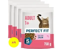 Perfect Fit Kattenbrokken - Active Adult - Zalm - 4x750g