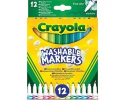 Crayola - Viltstiften - 12 Afwasbare Viltstiften Voor Kinderen - Dunne Punt
