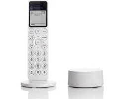 Motorola Voice DECT DOT4 digitale draadloze telefoon met antwoordapparaat, oproepblokkering, handsfree-functie, verlicht display en telefoonboek voor 200 contacten.