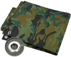 Benson Camouflage afdekzeil - verstevigde hoeken - 2 x 3 meter - UV-bestendig - 6 m²