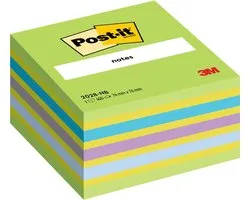 Post-it® Notes, Kubus, Neon Blauw/Groen, 76 x 76 mm, 450 Blaadjes/Kubus