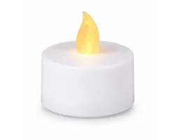 Arti Casa Bougies Chauffe-plat LED 8 Pièces - Bougies Chauffe-plat LED Scintillantes sur Pile - Bougies Chauffe-plat Sans Flamme Ouverte - Ø3,7 cm - Blanc
