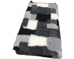 Vetbed op Maat 150 x 150 cm - Patchwork Antraciet - 30 mm