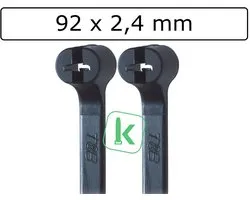 Thomas & Betts - TYB23MX Ty-Rap 92 x 2,4 mm Zwart UV bestendig (Werkbankbox 1.000 stuks)