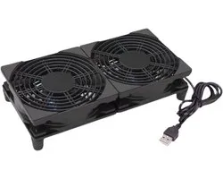 2-In-1 USB-Ventilator - 120 mm - PC-Ventilator - Dubbele Rij - 5 V - Stille Usb-Koelventilator - Kleine Usb-Gevoede Computerventilator - voor Router, Computer, Mac Mini, Playstation, Rack Diy Audio Video Netwerkkast Server Koelproject