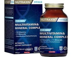 Nutraxin - Multivitamin & Mineral Complex for Men 60 tablets - Antioxidants - Herbal Extracts- 17 Vitamins & 7 Minerals