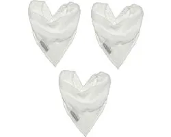 Silly Billyz Towel Bandana Bibs White 3 Stuks