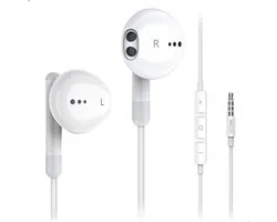 Oortjes met draad en microfoon - Oordopjes - 120CM kabel - 3,5MM Jack Aansluiting - Earphones Wired - Wit