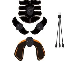 Bovista Oplaadbare Buikspiertrainer - Ems Trainer - Elektrisch - Ems - Spierstimulator - Sixpack Trainer - Afvallen - Gratis Heup & Armtrainer