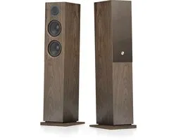 Audio Pro A48 W Smart Multiroom Actieve Vloerstaande Luidsprekers - Audio Pro Multiroom (Linkplay) - Ruimtecorrectie - 2x130W Speakers - Walnoot