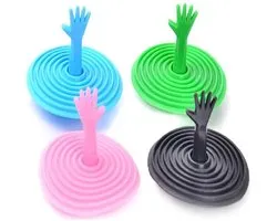 Gootsteen stop - Afvoerputje stopper - Anti haar stop - Putje - Plug - Afvoerplug - Bad / douche / wasbak / wastafel - Drain hair catcher - Siliconen - Met handje - Willekeurige kleur - Jonyx