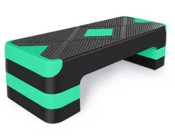 Step Deck 68,5x27,94x5-10 cm Aerobisch Step-Platform Groen Polyethyleen Verstelbare Hoogte Geschikt Voor Thuisfitness Binnenoefeningen Kantoor Workout