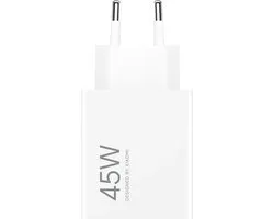 Xiaomi 45W Nano Turbo Charging Power Adapter (2-Port) EU – Chargeur rapide – 45W Turbo Fast Charging – Ports USB-C Dual – Adaptateur compact GaN – Convient aux smartphones, tablettes et appareils USB-C