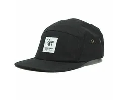 5-panel pet - platte klep - Jockey / Volwassenen / One size (zwart)