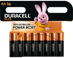 Pile alcaline jetable Duracell Plus AA