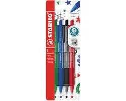 STABILO pointball - Balpen - Colorful - Navulbaar - Etui Met 4 Kleuren