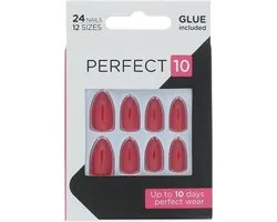 Elegant Touch Perfect 10 Ongles Pré-Collés - Écarlate